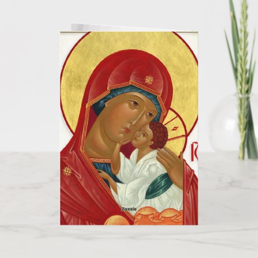 Aartsengel Gabriël met Christus en Moeder van God Kaart (Achterkant)