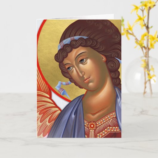 Aartsengel Gabriël met Christus en Moeder van God Kaart (Gele Bloem)