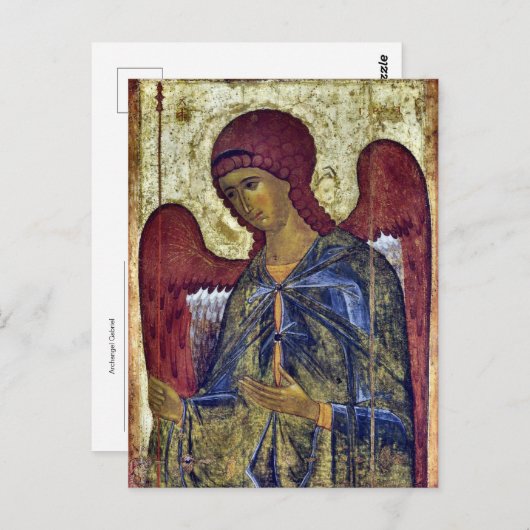 Aartsengel Gabriel Orthodox Christelijk Icoon Briefkaart (Voorkant / Achterkant)