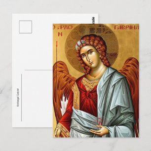Aartsengel Gabriël Orthodoxe Christelijke Icoon Briefkaart