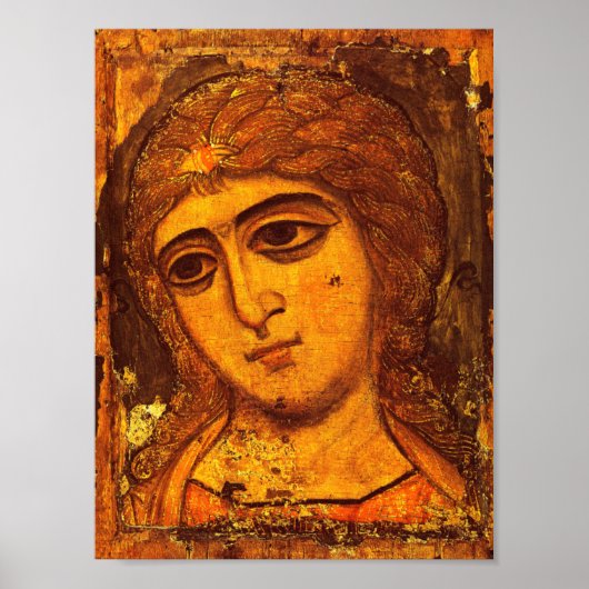 Aartsengel Gabriël Oud-Russisch engel icoon Byzant Poster (Voorkant)