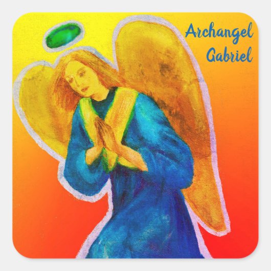 Aartsengel Gabriel Stickers 1,5 inch vel van 20 (Voorkant)