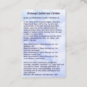 Aartsengel Jofiel en Christine Visitekaartje (Achterkant)