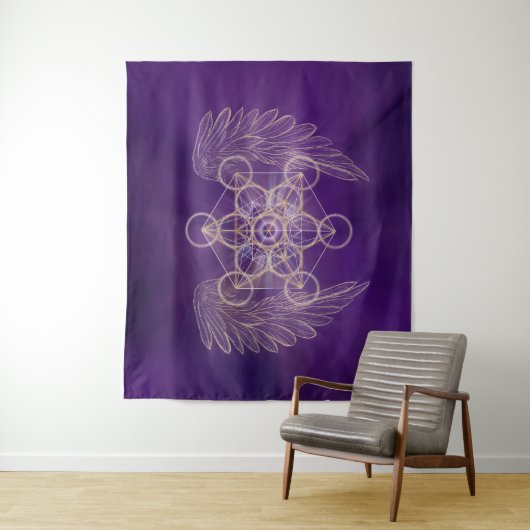 Aartsengel Metatron - Metatron's Cube Wandkleed (In situ)