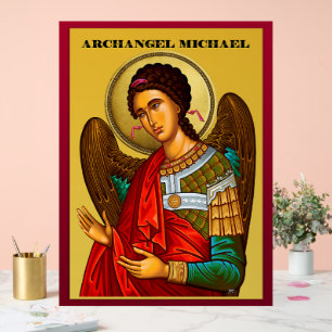 Aartsengel Michaël Acryl Bord
