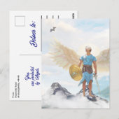 Aartsengel Michaël Bescherming Moed Engel Noot Briefkaart (Voorkant / Achterkant)