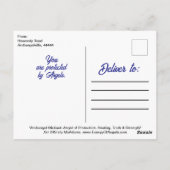 Aartsengel Michael Bescherming Moed Engel Opmerkin Briefkaart (Achterkant)