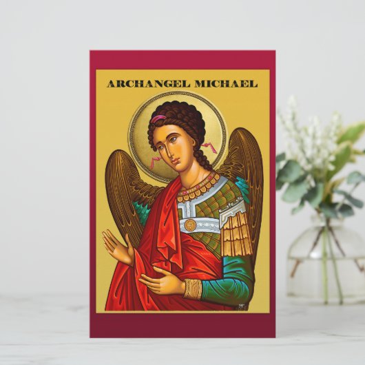 Aartsengel Michaël Briefpapier (Staand voorkant)