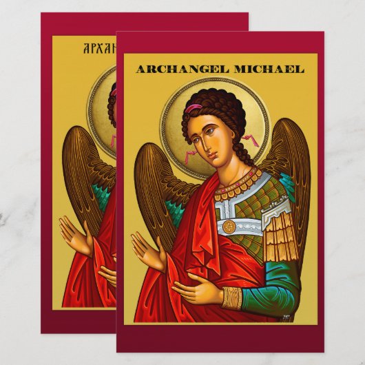 Aartsengel Michaël Briefpapier (Voorkant / Achterkant)