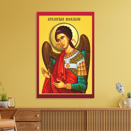 Aartsengel Michaël Canvas Afdruk (Insitu (Woonkamer))