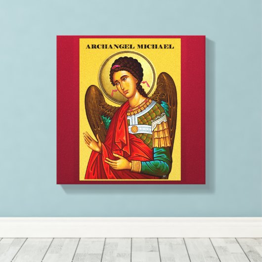 Aartsengel Michaël Canvas Afdruk (Insitu (Houten vloer))