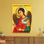 Aartsengel Michaël Canvas Afdruk (Insitu (Woonkamer))