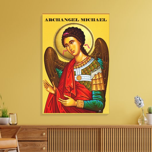 Aartsengel Michaël Canvas Afdruk (Insitu (Woonkamer))