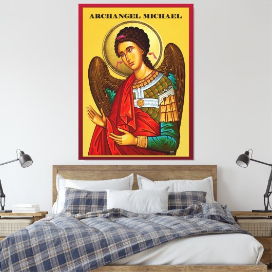 Aartsengel Michaël Canvas Afdruk (Insitu (Slaapkamer))