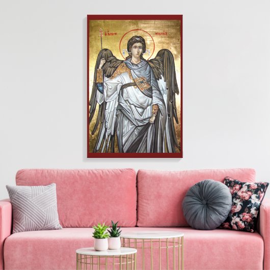 Aartsengel Michaël Canvas Afdruk (Insitu (Woonkamer))