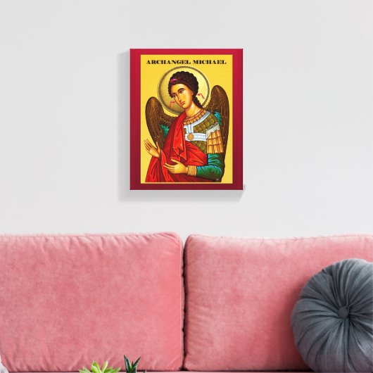 Aartsengel Michaël Canvas Afdruk (Insitu (Woonkamer))