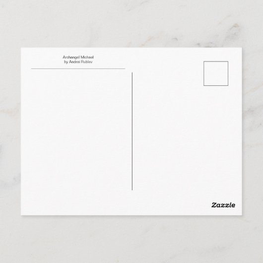 Aartsengel Michael door Andrei Rublev Briefkaart (Achterkant)