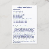 Aartsengel Michaël en het geloof Visitekaartje (Achterkant)