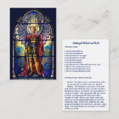 Aartsengel Michaël en het geloof Visitekaartje (Voorkant / Achterkant)