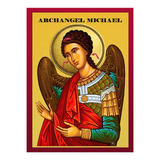 Aartsengel Michaël Foto Afdruk (Voorkant)