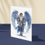 Aartsengel Michael Holy Angel Protector Kaart<br><div class="desc">Dit ontwerp kan op het gebied worden gepersonaliseerd dat door de foto en/of tekst te veranderen wordt verstrekt. Of het kan worden aangepast door te klikken deze Sjabloon personaliseert en dan de klik te kiezen om verdere optie aan te passen en de kleur van de achtergrond te schrappen of te...</div>