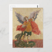 Aartsengel Michael Icon Briefkaart (Voorkant / Achterkant)