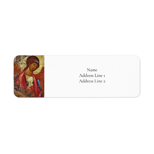 Aartsengel Michael Icon van Andrei Rublev Etiket (Voorkant)