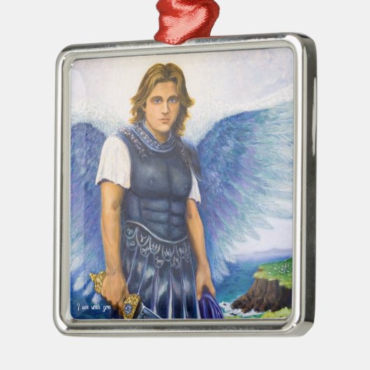 Aartsengel Michael medaillon "Ik ben met jou" Metalen Ornament (Links)