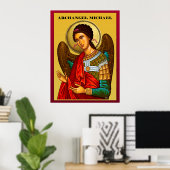 Aartsengel Michaël Poster (Thuiskantoor)