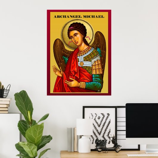 Aartsengel Michaël Poster (Thuiskantoor)