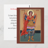 Aartsengel Michael Prayer Kaart (Voorkant / Achterkant)
