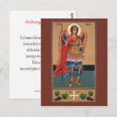 Aartsengel Michael Prayer Kaart (Voorkant / Achterkant)