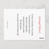 Aartsengel Michael Prayer Kaart (Achterkant)