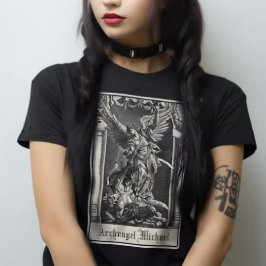 aartsengel michael tarot Kaart gotische kunst T-shirt