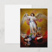 Aartsengel Michaël Triomf van de Heilige God Kaart (Voorkant / Achterkant)