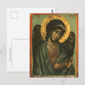 Aartsengel Michaël van Sinaï Orthodox Icoon Briefkaart (Voorkant / Achterkant)