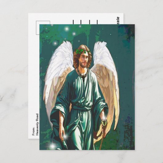Aartsengel Rafaël Genezer Angel Healing Art Note Briefkaart (Voorkant / Achterkant)