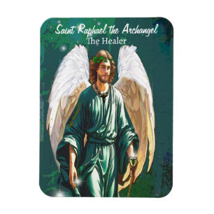 Aartsengel Rafaël Genezer Angel Healing Saint Art Magneet