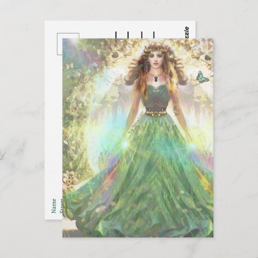 Aartsengel Rafaël Genezer Engel Godin Heling Briefkaart (Voorkant / Achterkant)