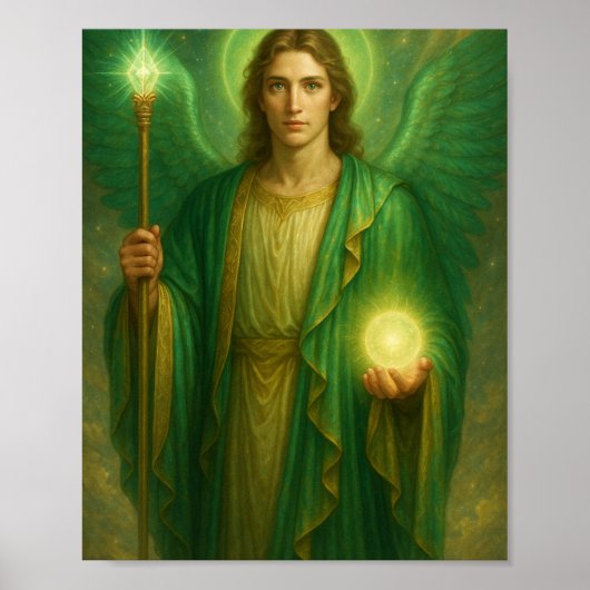 Aartsengel Rafaël – Goddelijke Genezer van Licht Poster (Voorkant)