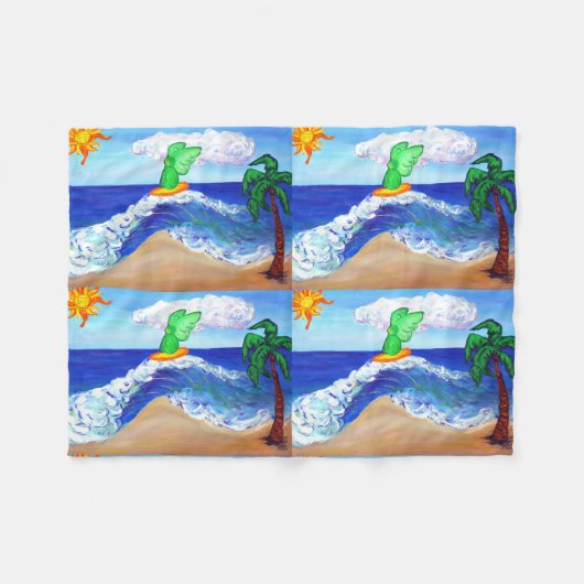 ​Aartsengel Raphael Surf Art Custom Fleece Deken (Voorkant (Horizontaal))