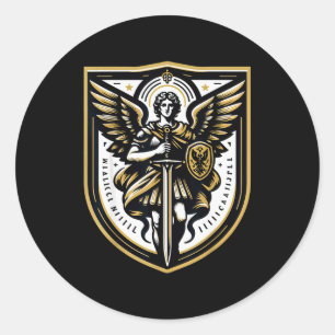 Aartsengel St Michaël Christelijk Ronde Sticker
