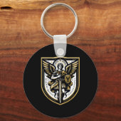 Aartsengel St Michael Christelijk Sleutelhanger (Voorkant)