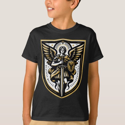 Aartsengel St Michael Christelijk T-shirt (Voorkant)