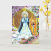 Aartsengel Uriel Wenskaart w/ Inspirerende Boodsch Kaart (Gele Bloem)