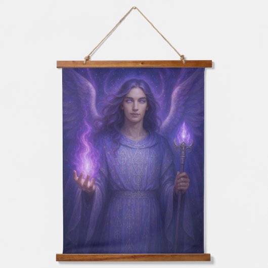 Aartsengel Zadkiel – Bewaker van de Violette Vlam Hangend Wandkleed (Voorkant)