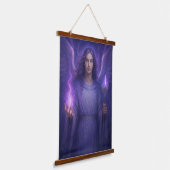 Aartsengel Zadkiel – Bewaker van de Violette Vlam Hangend Wandkleed (Gebogen)
