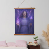 Aartsengel Zadkiel – Bewaker van de Violette Vlam Hangend Wandkleed (Slaapkamer)