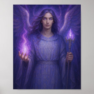 Aartsengel Zadkiel – Bewaker van de Violette Vlam Poster