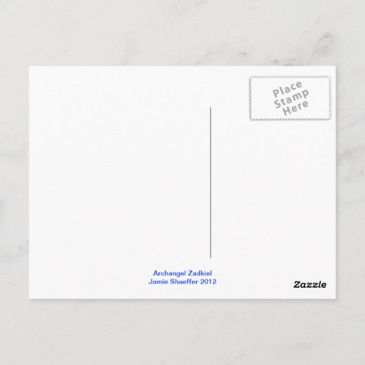 Aartsengel Zadkiel Briefkaart (Achterkant)